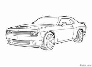 Dodge Challenger Coloring Page #209731078
