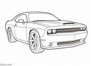 Dodge Challenger Coloring Page #2333419526