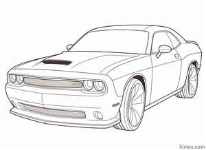 Dodge Challenger Coloring Page #2596728574