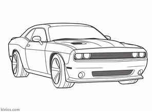Dodge Challenger Coloring Page #2708723286