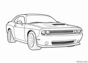 Dodge Challenger Coloring Page #289146121