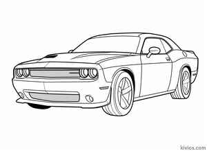 Dodge Challenger Coloring Page #3017471