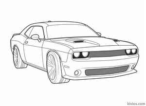 Dodge Challenger Coloring Page #3090529631