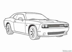 Dodge Challenger Coloring Page #332213756