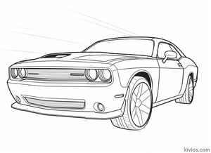 Dodge Challenger Coloring Page #384518721