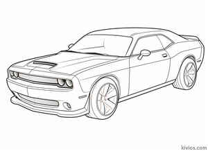 Dodge Challenger Coloring Page #752011604