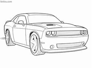 Dodge Challenger Coloring Page #84233600