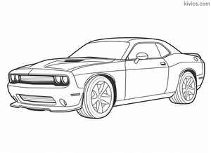 Dodge Challenger Coloring Page #87712350