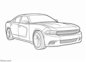 Dodge Charger Coloring Page #1076230774