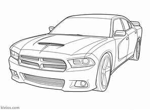 Dodge Charger Coloring Page #123215545
