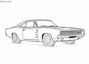 Dodge Charger Coloring Page #1836130080
