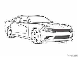 Dodge Charger Coloring Page #2291024113