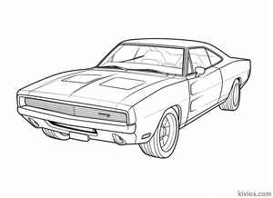 Dodge Charger Coloring Page #699919895