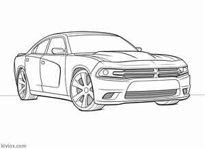 Dodge Charger Coloring Page #92526899
