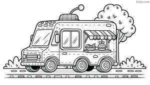 Food Truck Coloring Page #16042531