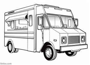 Food Truck Coloring Page #2544620605