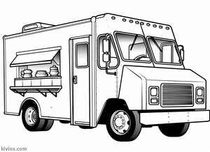 Food Truck Coloring Page #2558119544