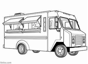 Food Truck Coloring Page #328319434
