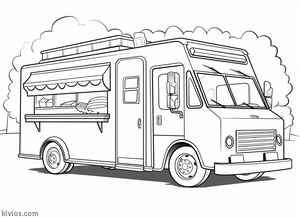 Food Truck Coloring Page #474713827