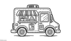 Food Truck Coloring Page #67862854