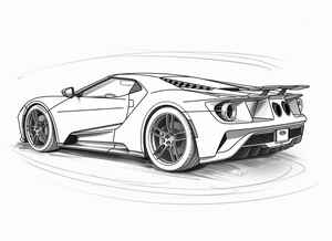Ford GT Coloring Page #1057723530