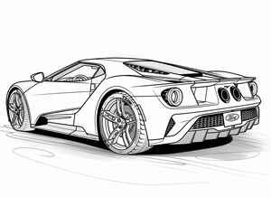 Ford GT Coloring Page #1176229962