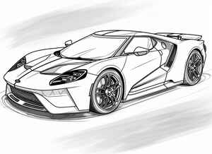 Ford GT Coloring Page #117935472