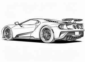 Ford GT Coloring Page #125634053