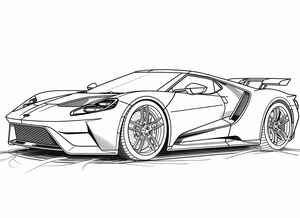 Ford GT Coloring Page #1256832490