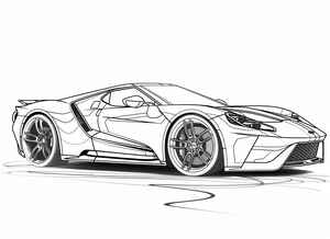 Ford GT Coloring Page #1352128597