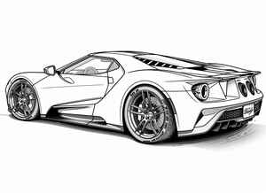 Ford GT Coloring Page #1392928786