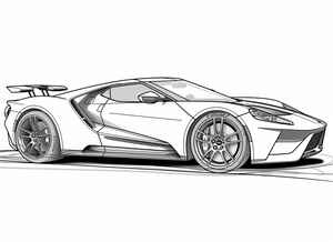 Ford GT Coloring Page #1513726294