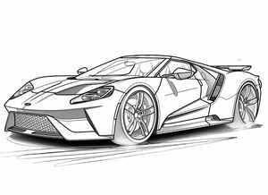 Ford GT Coloring Page #15386176