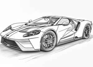 Ford GT Coloring Page #16375013