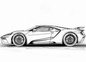 Ford GT Coloring Page #1704229260