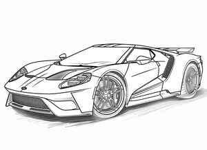 Ford GT Coloring Page #1731618346