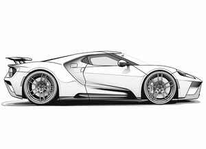 Ford GT Coloring Page #1812628265