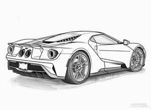 Ford GT Coloring Page #1822111843