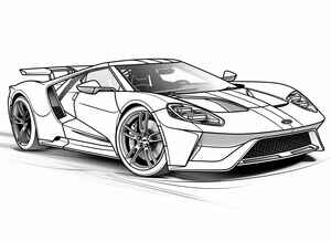 Ford GT Coloring Page #1904126323