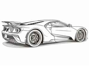 Ford GT Coloring Page #1943632434
