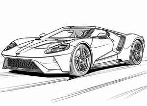Ford GT Coloring Page #1980429040