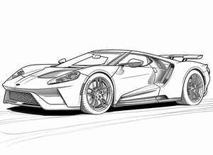 Ford GT Coloring Page #233307875