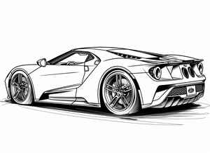 Ford GT Coloring Page #2633927948
