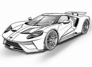 Ford GT Coloring Page #272482282
