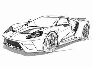 Ford GT Coloring Page #2827415989