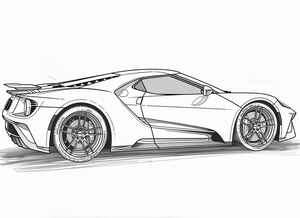 Ford GT Coloring Page #305179536