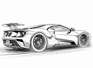 Ford GT Coloring Page #393219053
