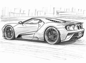 Ford GT Coloring Page #66038049