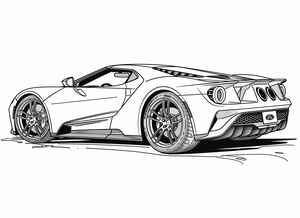 Ford GT Coloring Page #753125755