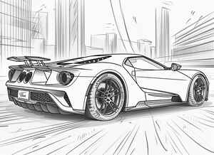 Ford GT Coloring Page #771220007